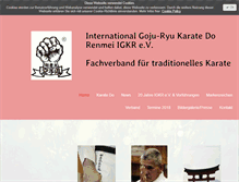 Tablet Screenshot of goju-ryu.de